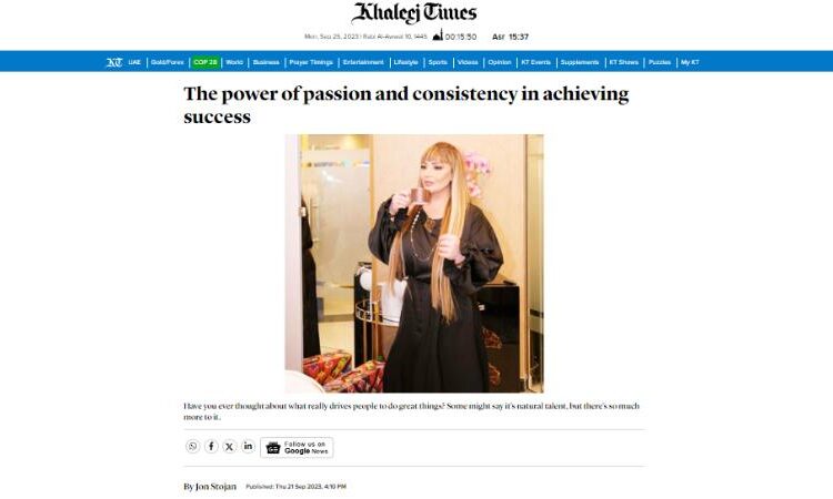  Khaleej Times Unveiling Miss Kiran Khawaja’s Successful Journey In UAE Real Estate Market